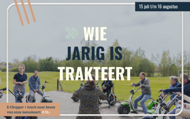 Wie jarig is trakteert!